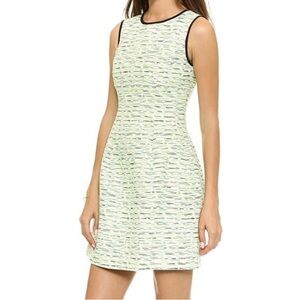 Shoshanna Neon Green Blue A Line Dress Style # 7859612 Womens 4
